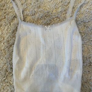 SKIMS White Lace Camisole Top